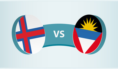 Faroe Islands versus Antigua and Barbuda, team sports competition concept.