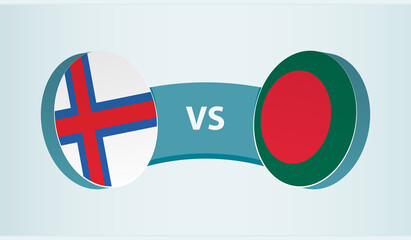 Faroe Islands versus Bangladesh, team sports competition concept.