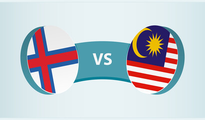 Faroe Islands versus Malaysia, team sports competition concept.