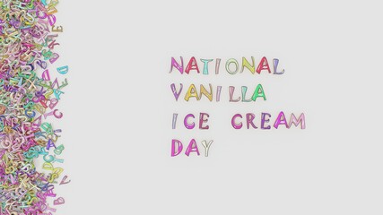 Fototapeta na wymiar National vanilla ice cream day