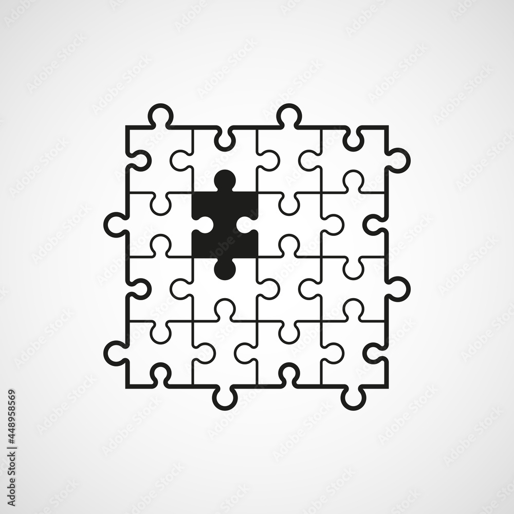Poster a lot of piece flat puzzle pattern presentation. many step puzzles business background. simple patte
