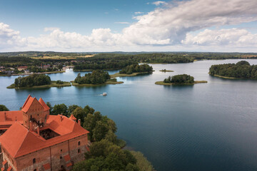 The picture shows Trakai castle.