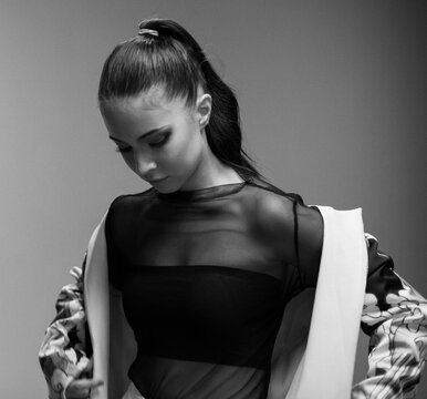 Young model in a fashion shoot