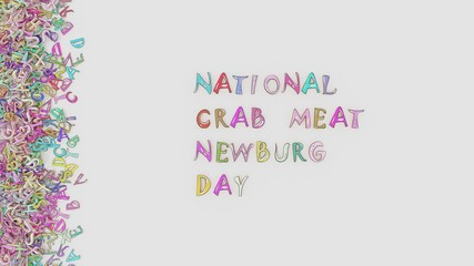 National crab meat Newburg day
