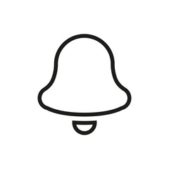 Notification icon in the form of a bell for ui social media, mobile app. Vector illustration.