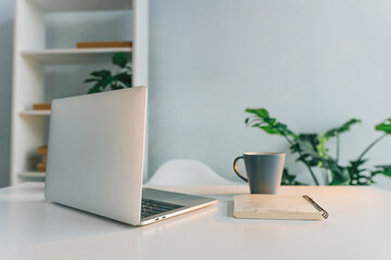 Modern minimal interior of cabinet or workspace