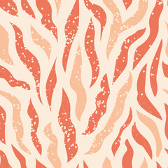 Pastel pink zebra seamless pattern. Exotic stripes and dots, just like in the wild. Print for modern fabrics, throw pillows, wrapping paper. 