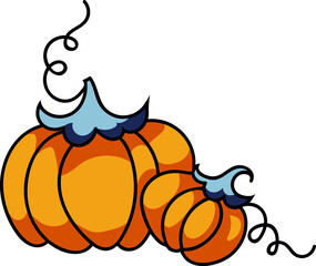 Halloween funny Pumpkin vector icons set. Simple flat style design. Halloween Pumpkin vector. Pumpkin head. Vector illustration. Child cartoon pumpkin