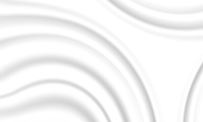 Premium Abstract Background Elegant white fabric pattern in white and gray tones. Simple textured gradient design. Waves overlap with modern concepts. space for textbooks, Website Banner Illustration