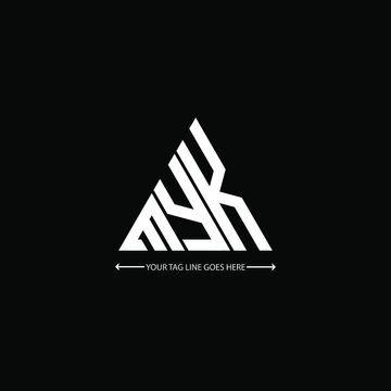 MYK letter logo creative design. MYK unique design