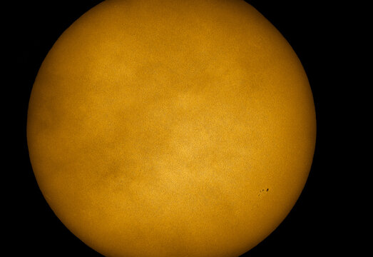 The sun surface with brand new sunspots on 3rd of August 2021