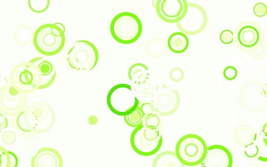 Light Green vector pattern with spheres.