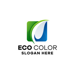 Abstract Ecology Gradient Logo Template