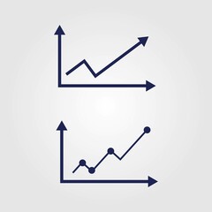 business graph with arrow 