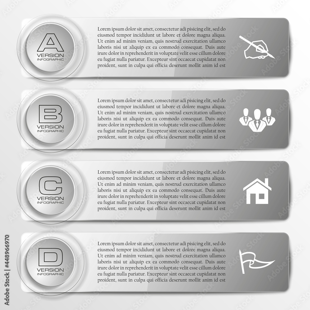 Poster design clean number banners template/graphic or website layout. vector illustration.