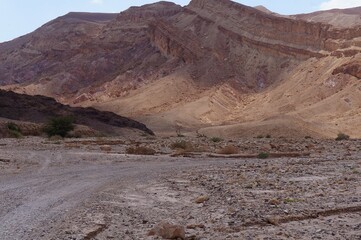 Hiking near Amram Pillars, south Israel 