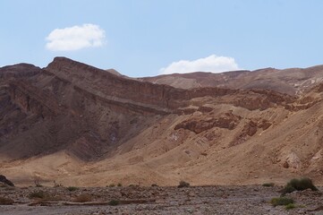 Hiking near Amram Pillars, south Israel 
