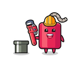 Character Illustration of dynamite as a plumber