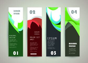 Abstract geometric pattern background for brochure cover design. Blue, yellow, red, orange, pink and green vector banner template