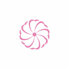 Beauty plumeria icon flowers design illustration Template