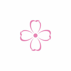 Beauty plumeria icon flowers design illustration Template