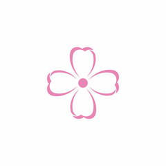 Beauty plumeria icon flowers design illustration Template