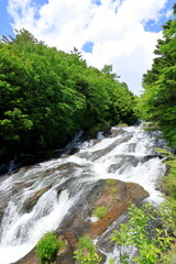 Fototapeta na wymiar Yukawa in early summer, Ryuzu Falls