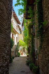 Fototapeta na wymiar Volpedo, historic town on the Tortona hills, Piedmont, Italy