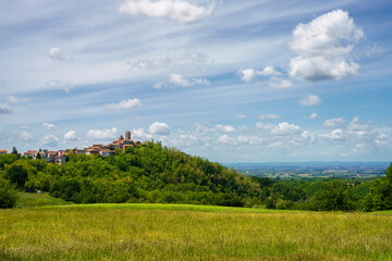 Landscape on the Tortona hills at springtime.