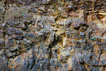 Black and brown rocky cliff face texture 01