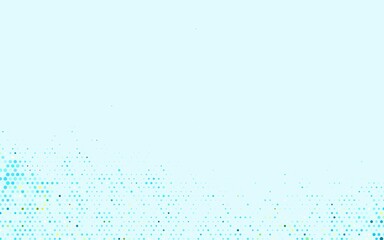 Light Blue, Yellow vector Blurred bubbles on abstract background with colorful gradient.