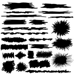 Shapes and Art Brush Smears Pack. 25 Abstract Blobs and Brush Smear.	