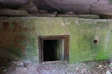 Ketrzyn, Gierloz, Poland - July 19, 2021: Hitler's bunker at the Wolf's Lair (Wilczy Szaniec, Wolfsschanze) built by the Organisation Todt. Adolf Hitler's headquarters in poland.