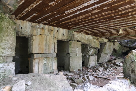 Ketrzyn, Gierloz, Poland - July 19, 2021: marshal Wilhelm Keitel's bunker at the Wolf's Lair built by the Organisation Todt. Adolf Hitler's headquarters in poland.