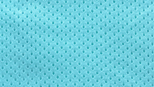 A Blue Fabric Texture Of An Eyelet Baby Cloth.