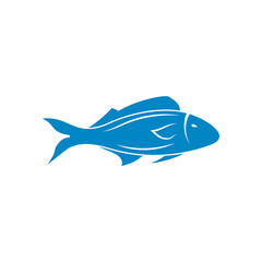 Fish icon design illustration template