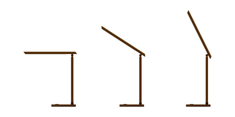 Desk lamp icon. Table lamp in various positions. Vector illustration. Bedside lamp isolated.