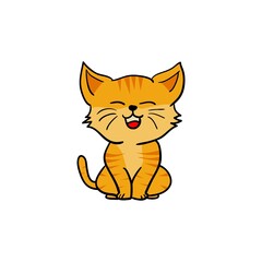 happy smiley orange cat element perfect for pet shop and business element