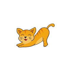 happy cute orange cat element perfect for pet shop and business element