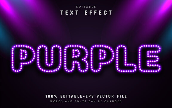 Purple text effect neon style