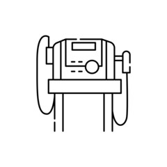 Combination physiotherapy machine olor line icon. Pictogram for web page, mobile app, promo.