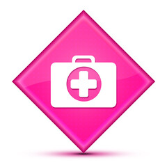 Medicine Bag icon isolated on special pink diamond button illustration