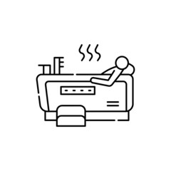 Medicinal bath olor line icon. Pictogram for web page, mobile app, promo.