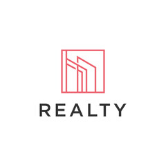 Abstract realty real estate logo