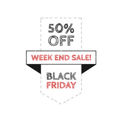 Grunge stamp and text black friday outline vector