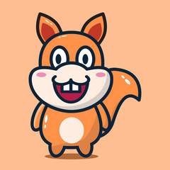 vector illustration of squirrel for mascot design