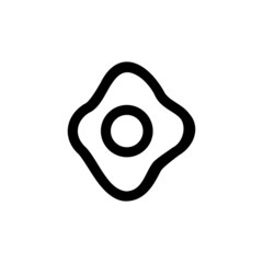 Sunny Side Up Egg Food Vegetable Snack Yummy Monoline Symbol Icon Logo for Graphic Design UI UX and Website