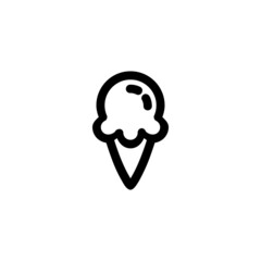 Cone Ice Cream Food Vegetable Snack Yummy Monoline Symbol Icon Logo for Graphic Design UI UX and Website