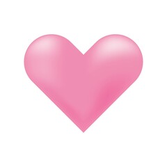 Pink heart icon. Vector illustration. Valentine's Day. Icon valentine.