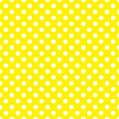 White and Yellow Polka Dot seamless pattern. Vector background.